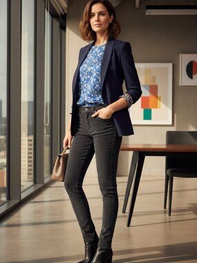 Sleek! LOFT Modern Skinny Corduroy Pants in Gray (Size 6 / 28)